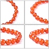 Natural Carnelian Beaded Stretch Bracelets B072-4-5