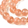 Transparent Glass Imitation Cat Eye Beads Strands GLAA-Q110-01C-14-3