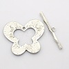 Tibetan Style Alloy Butterfly Toggle Clasps PALLOY-J471-29AS-2