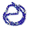 Electroplate Transparent Glass Beads Strands EGLA-K015-18T-2