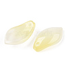 Baking Painted Transparent Glass Petal Beads DGLA-N004-02-3