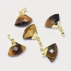 Natural Tiger Eye Pendants G-F584-F12-G-1