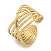 304 Stainless Steel Open Cuff Ring for Women RJEW-U014-11G-1