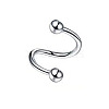 316L Surgical Stainless Steel Round Spiral Lip Rings for Woman Men WGF7124-03-1