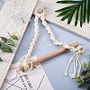 Crafans 3Pcs 3 Styles Handmade Cotton with Polyester Rope Woven and Wooden Toilet Paper Holder HJEW-CF0001-10-9