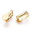 Brass Clip-on Earring Findings LS-KK-WH0065-14G-2