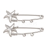 Starfish 304 Stainless Steel Safety Pins Brooch Findings SA-CBA098D-16I-P02-1