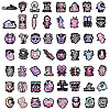 56Pcs Pvc Adhesive Cute Pastel Goth Gothic Style Waterproof Stickers PW-WGACDF3-01-3