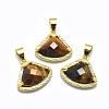 Natural Tiger Eye Pendants G-O176C-03G-1