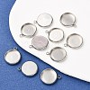 Non-Tarnish 304 Stainless Steel Pendant Cabochon Settings X-STAS-K202-03E-P-4