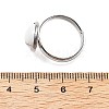 Half Round Natural Howlite Finger Rings RJEW-M062-01P-43-3