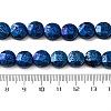 Electroplated Natural Lava Rock Beads Strands G-A256-F01-01H-4