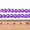 Baking Paint Transparent Glass Beads Strands X-DGLA-A035-T6mm-A11-2