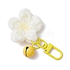 5Pcs 5 Colors Flower Cotton Pendant Decorations HJEW-JM02916-5