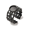 Woven Bezel 304 Stainless Steel Cuff Ring Components SA-CBAD8FA-01EB-01-1