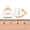 Alloy Enamel Pendants ENAM-N064-11KCG-4