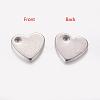 Tarnish Resistant Original Color Blacnk Stamping Tag Heart Charms 304 Stainless Steel Pendants X-STAS-Q112-1