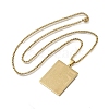 304 Stainless Steel Box Chain Saint Benedict Medal Rectangle Necklaces NJEW-S003-04G-3