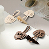 8Pairs 2 Colors PU Leather with Resin Scarf Ring Buckles FIND-CY0001-36-4