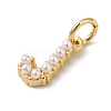 Rack Plating Brass with ABS Plastic Imitation Pearl Charms KK-B092-30J-G-2