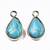 Synthetic Turquoise Pendants G-S359-279-3