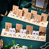 3-Slot Wood Earring Display Cards Stands ODIS-WH0070-01-4