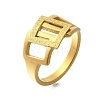 Textured 304 Stainless Steel Hollow Rectangle Finger Ring for Women RJEW-L126-12B-G-4