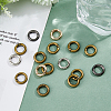 24Pcs 4 Colors Alloy Spring Gate Rings FIND-HS0001-26A-5