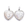 Natural White Shell Mother of Pearl Shell Pendants BSHE-F011-04A-P-1