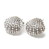 Rack Plating Shell Shape Brass Stud Earrings EJEW-H016-04P-2