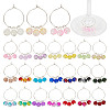 48Pcs 24 Colors Brass Wine Glass Charms AJEW-GO00002-1