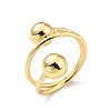 Brass Ball Triple Layer Wrap Ring for Women RJEW-E046-22G-3