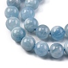 Round Natural Aquamarine Bead Strands G-F289-01-10mm-A-4