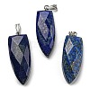 Natural Lapis Lazuli Pointed Pendants G-M405-07P-01-3