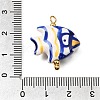 Ocean Themed Hand Painted Ceramic Porcelain Pendants PR-CBA0027-05G-06-3