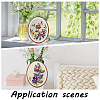 PP & PVC Plastic Imitation Wood Cross Stitch Embroidery Hoops DIY-WH20055-058B-02-5