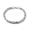 304 Stainless Steel Oval Link Chain Bracelets for Women Men BJEW-F488-63A-P-4