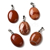 Natural Red Jasper Pendants G-Z055-03P-17-1