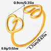 Adjustable 304 Stainless Steel Heart Cuff Open Rings GG9585-2-5