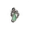 Natural Green Aventurine Brass Pendants G-PW0004-66C-1