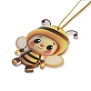 Cute Bees Acrylic Pendant Decoration HJEW-G026-01B-3