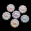 Luminous UV Plating Rainbow Iridescent Acrylic European Beads PACR-E002-05-3