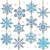 DIY Diamond Painting Christmas Snowflake Pendant Decoration Kits WG44287-01-1