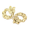 304 Stainless Steel Flower Theme Stud Earrings For Women EJEW-B110-04G-05-2