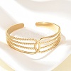 304 Stainless Steel Cuff Bangles for Women BJEW-B120-05G-02-1