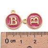 Golden Plated Alloy Enamel Charms ENAM-S118-08B-3