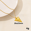 304 Stainless Steel Triangle Pendant Necklaces ZZ2902-4-1