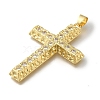 Rack Plating Brass Micro Pave Cubic Zirconia Pendants KK-G500-15G-2