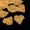 Autumn Theme Orange Frosted Transparent Acrylic Leaf Pendants X-PAF002Y-13-1