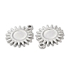 Non-Tarnish 304 Stainless Steel Pendant Cabochon Settings LS-STAS-L020-012P-2